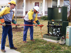 NOVEC routinely inspect pad-mounted transformers